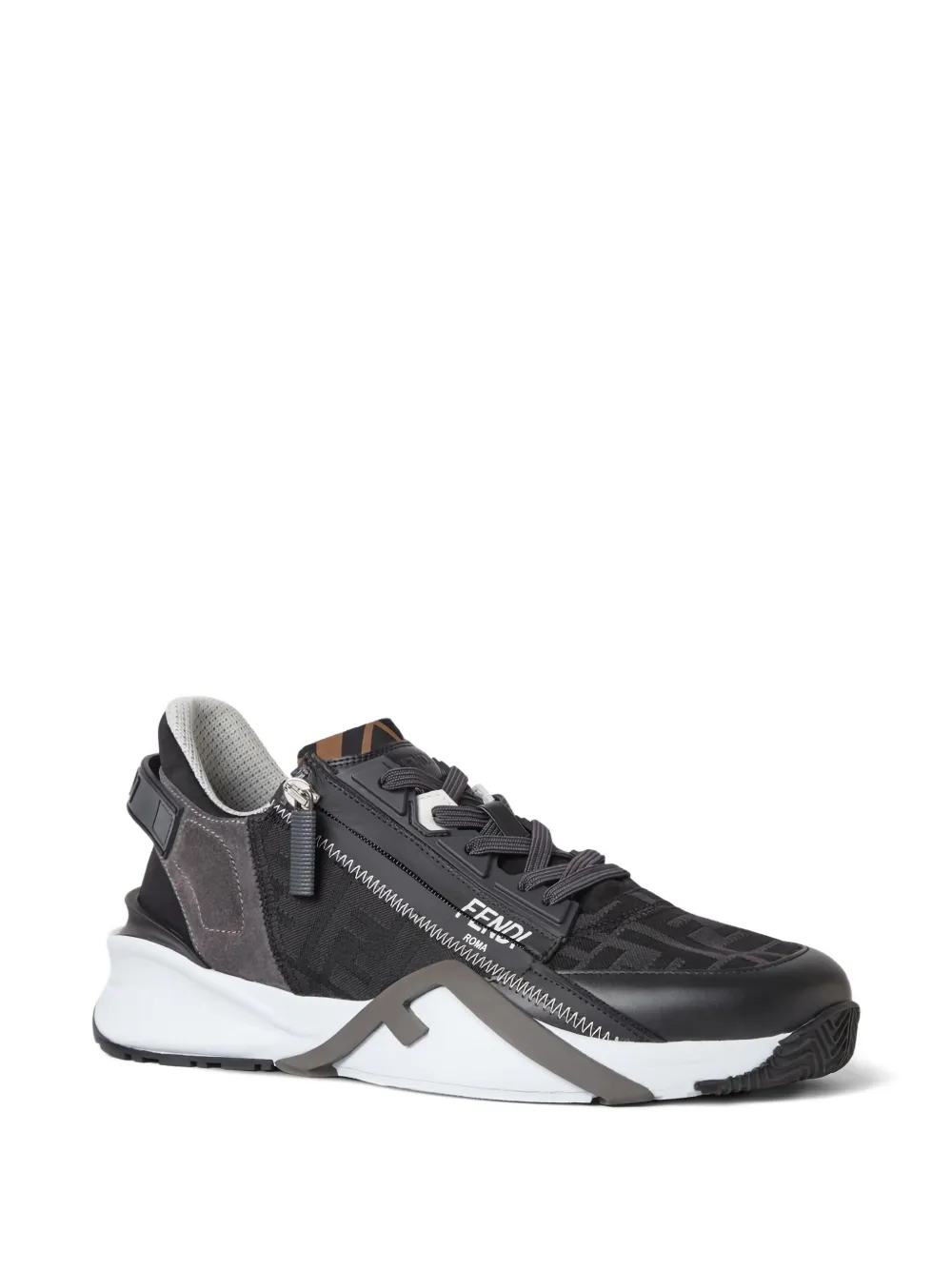 FENDI zip-detail sneakers Black
