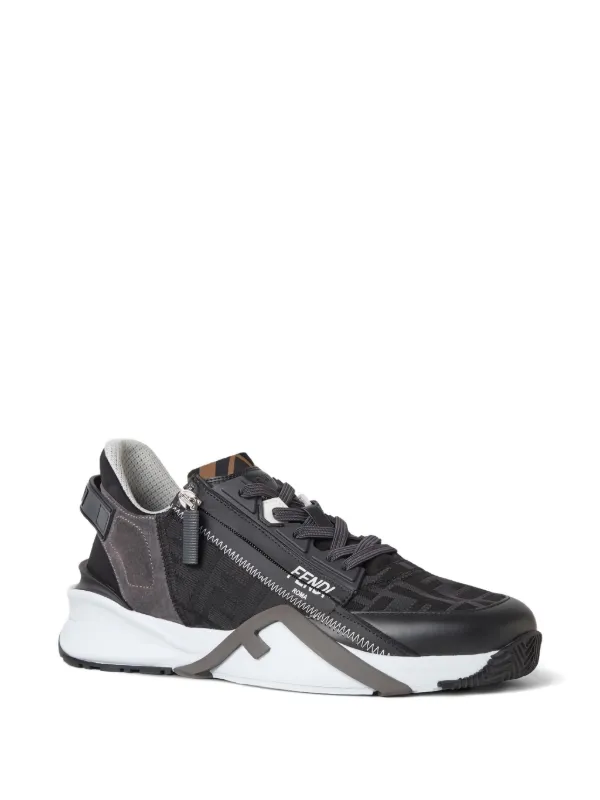 FENDI zip-detail Sneakers | Black | FARFETCH ID