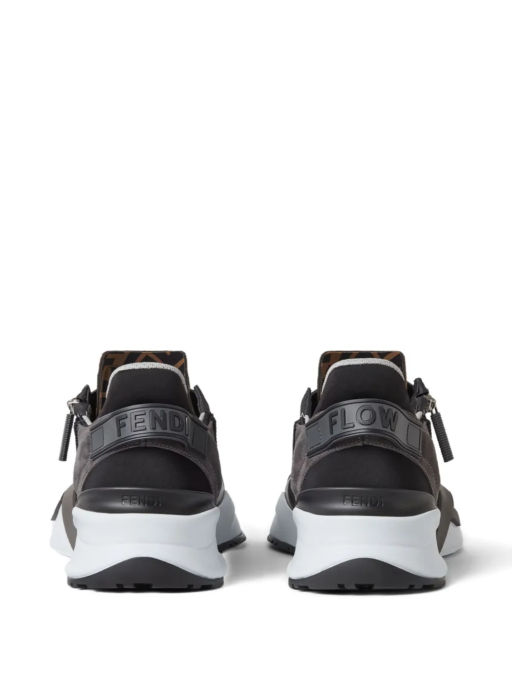 FENDI zip-detail sneakers Black