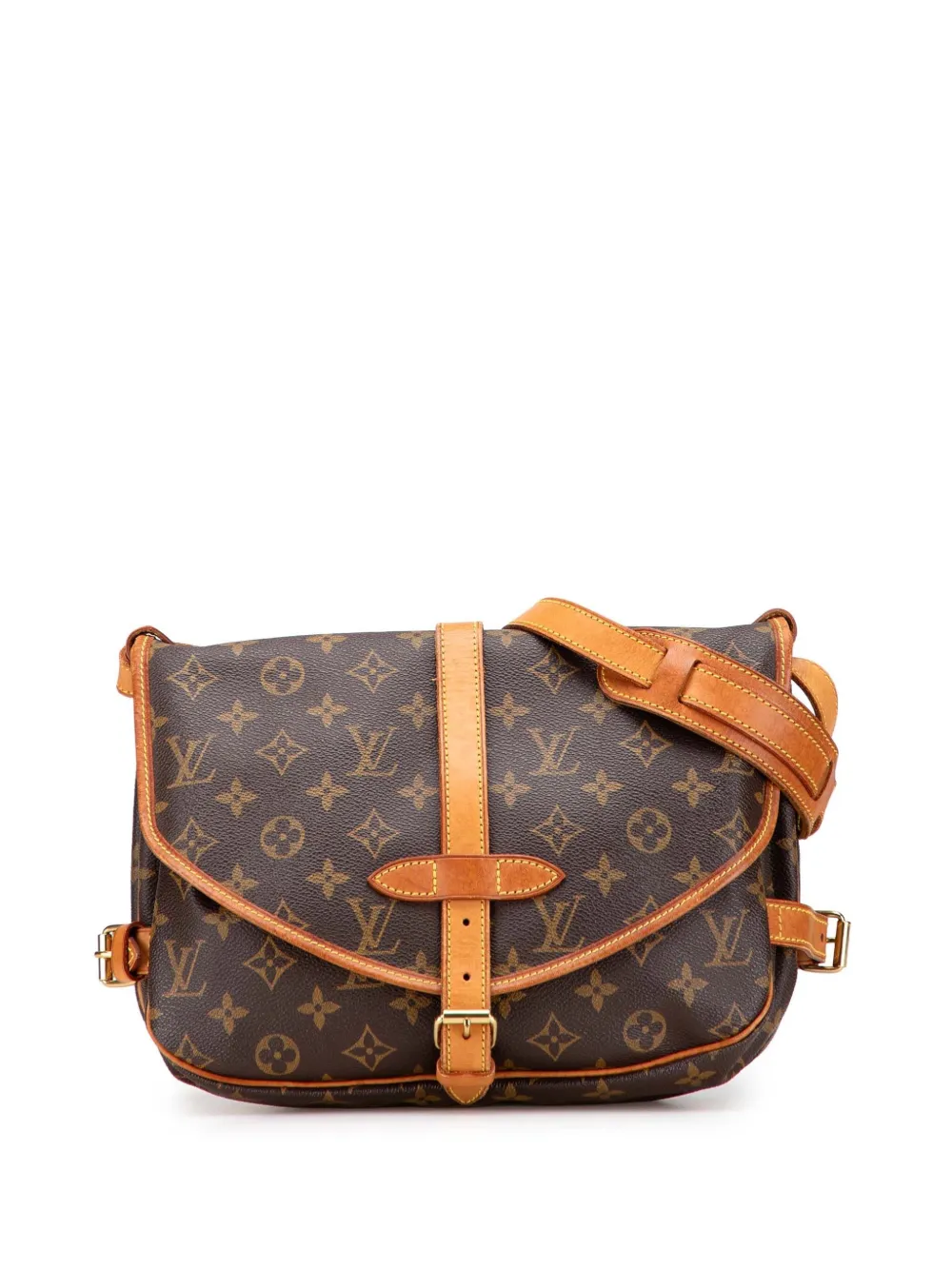 Louis Vuitton Pre-Owned 1997 Monogram Saumur 30 crossbody bag - ブラウン Louis Vuitton Pre-Owned 1997 Monogram Saumur 30 crossbody bag - ブラウン