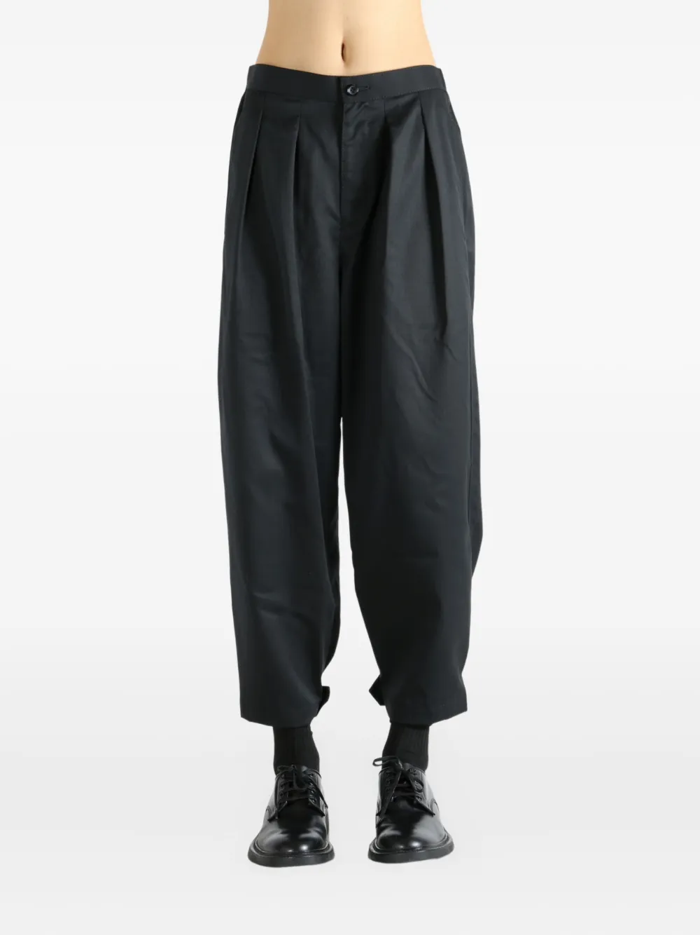 Comme Des Garçons Tao Pleated Pocket Trousers In Black