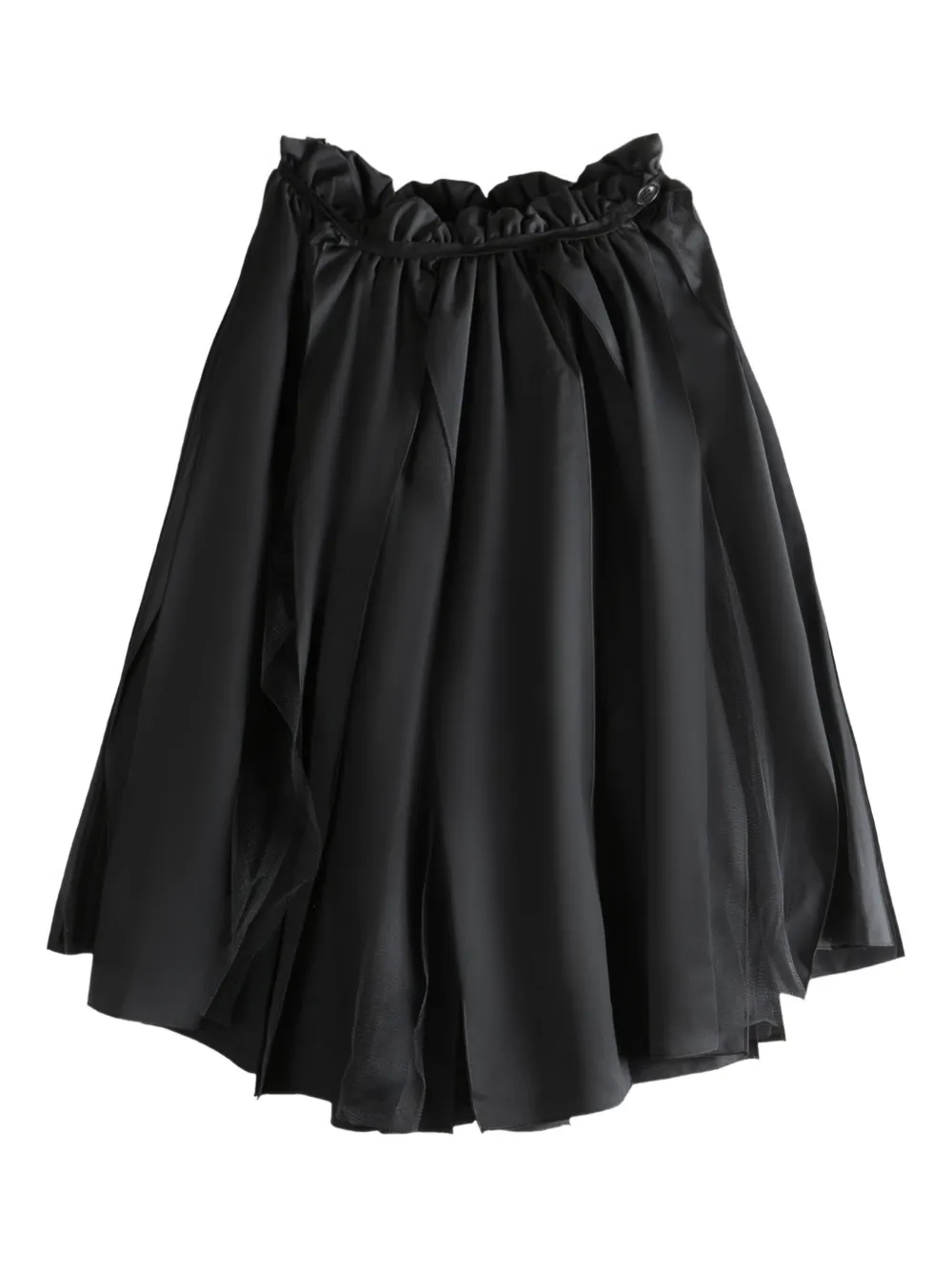 Comme des Garçons TAO pleated drawstring midi skirt | Black | Image 1