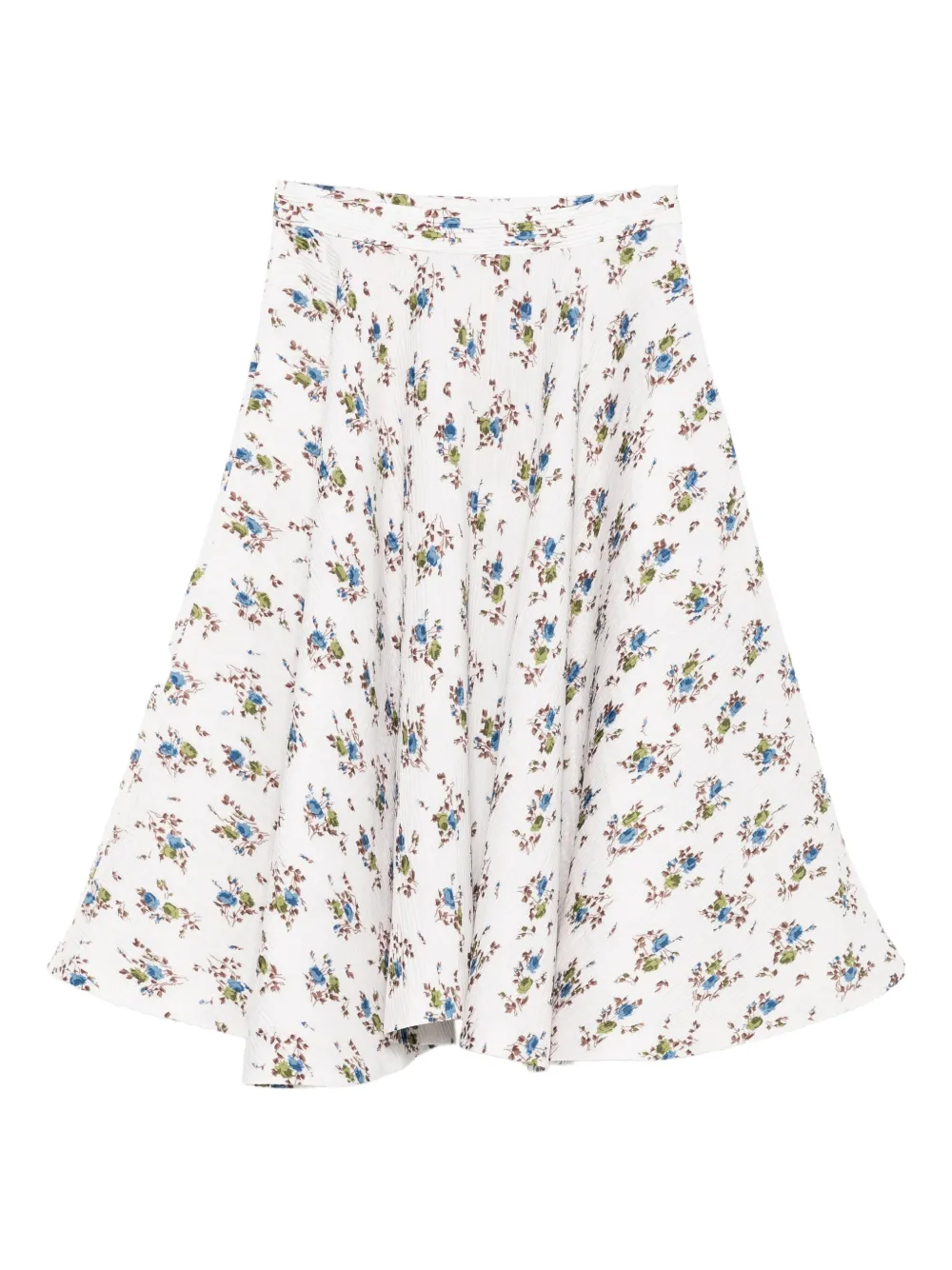 Nº21 floral-print pleated midi skirt | White | Image 1