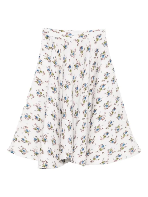 Nº21 floral-print pleated midi skirt
