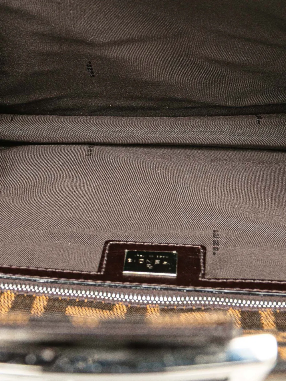Pre-owned Fendi 20th Century Zucca Canvas Handbag In Brown