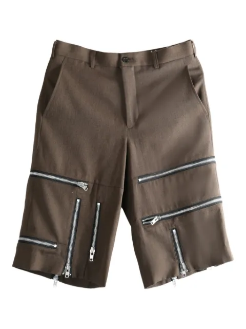 Comme des Garçons Homme Plus zip-detail wool shorts