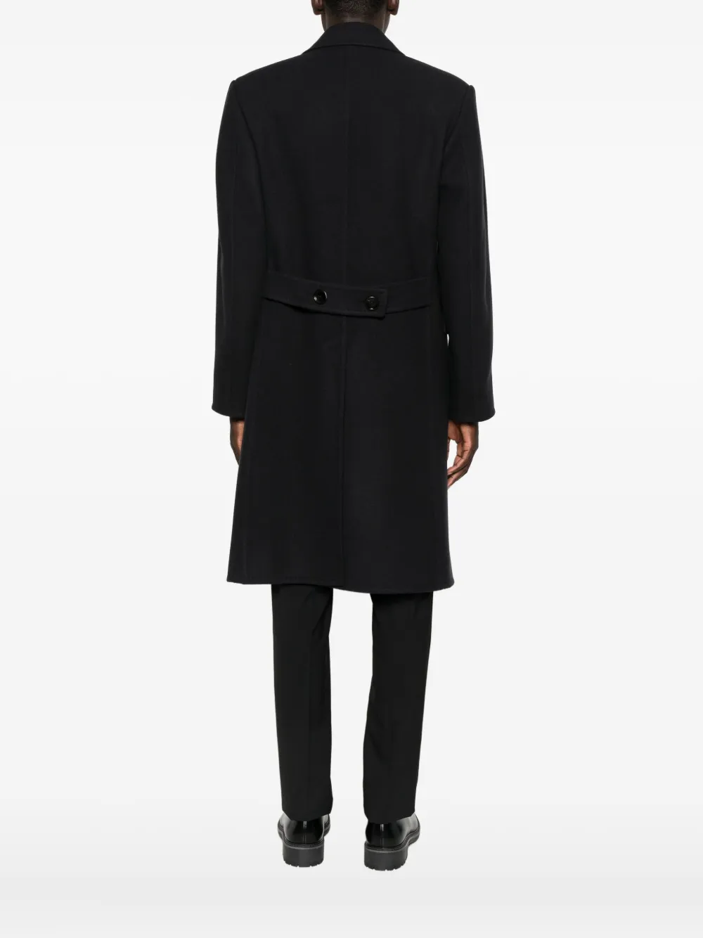 Tom Ford Double-breasted Peak-lapel Coat In Black