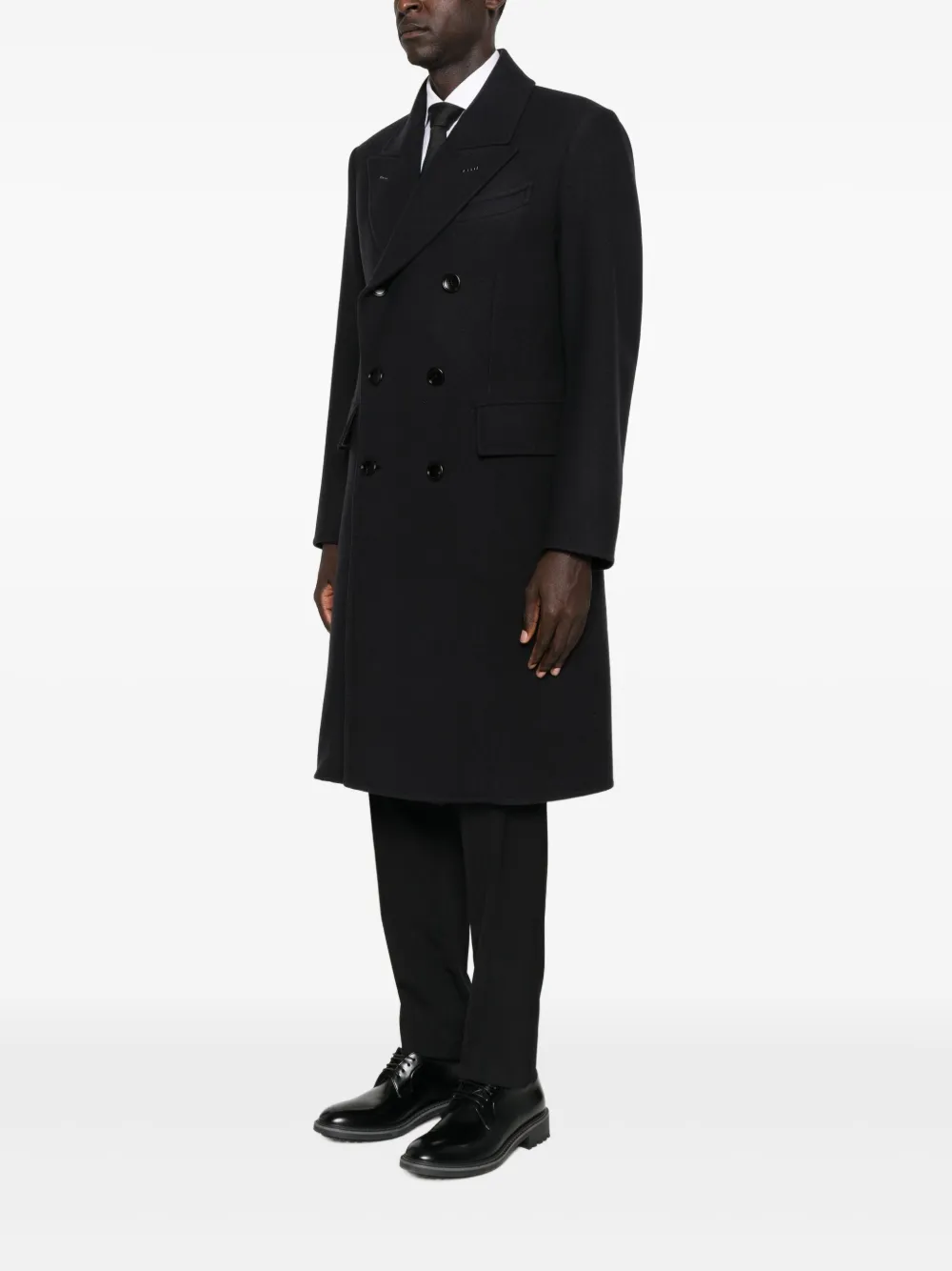 TOM FORD Mantel met dubbele rij knopen Blauw