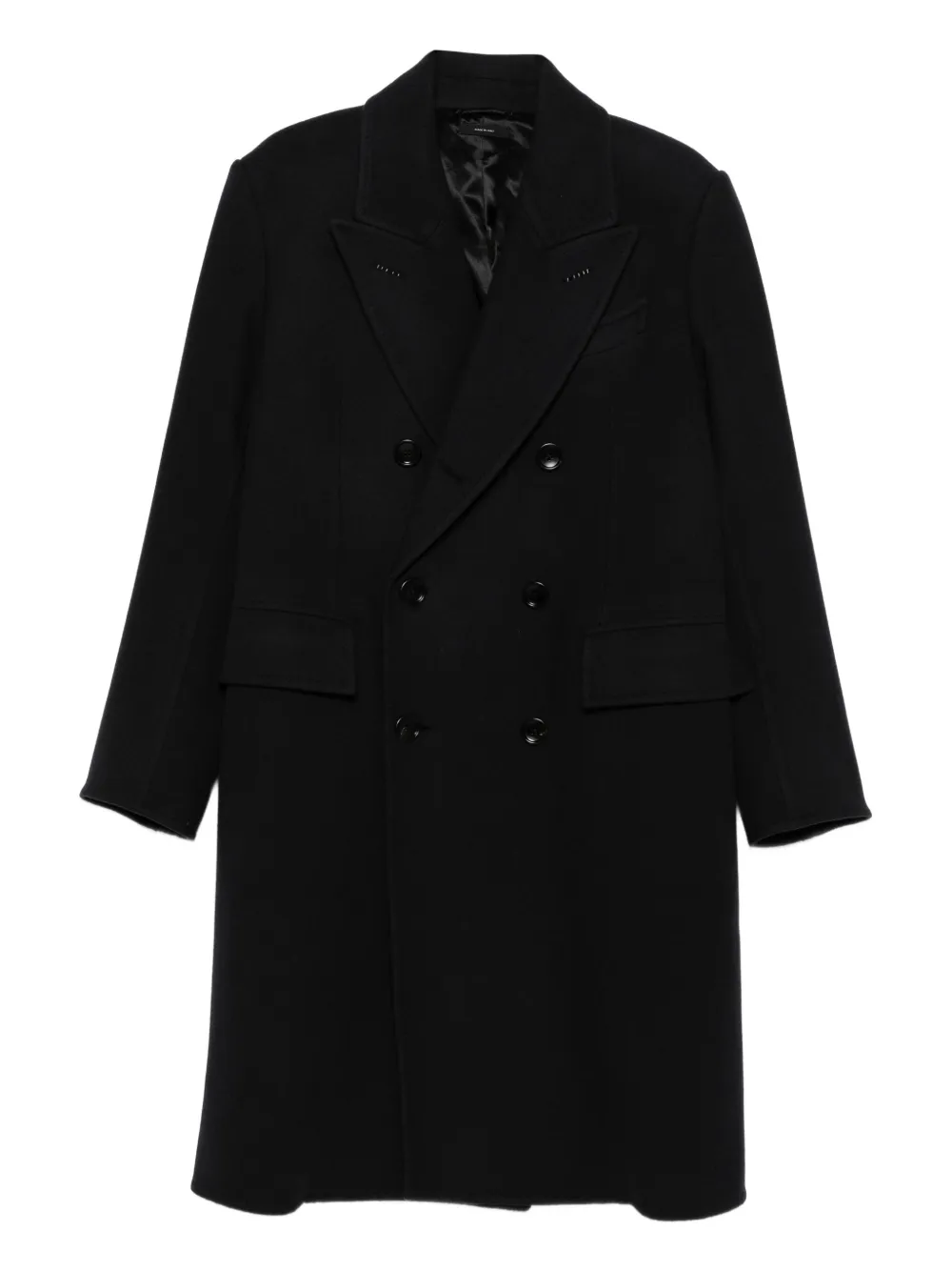 TOM FORD double-breasted peak-lapel coat | Blue | Image 1