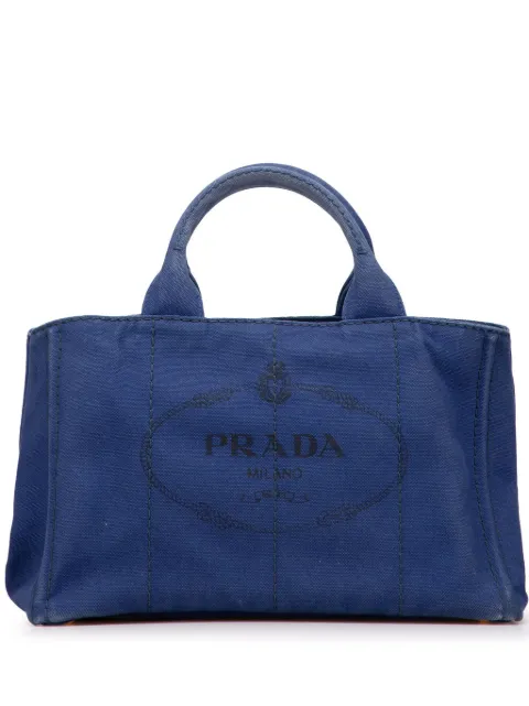 Prada Pre-Owned 2013-2025 Canvas Canapa Logo satchel