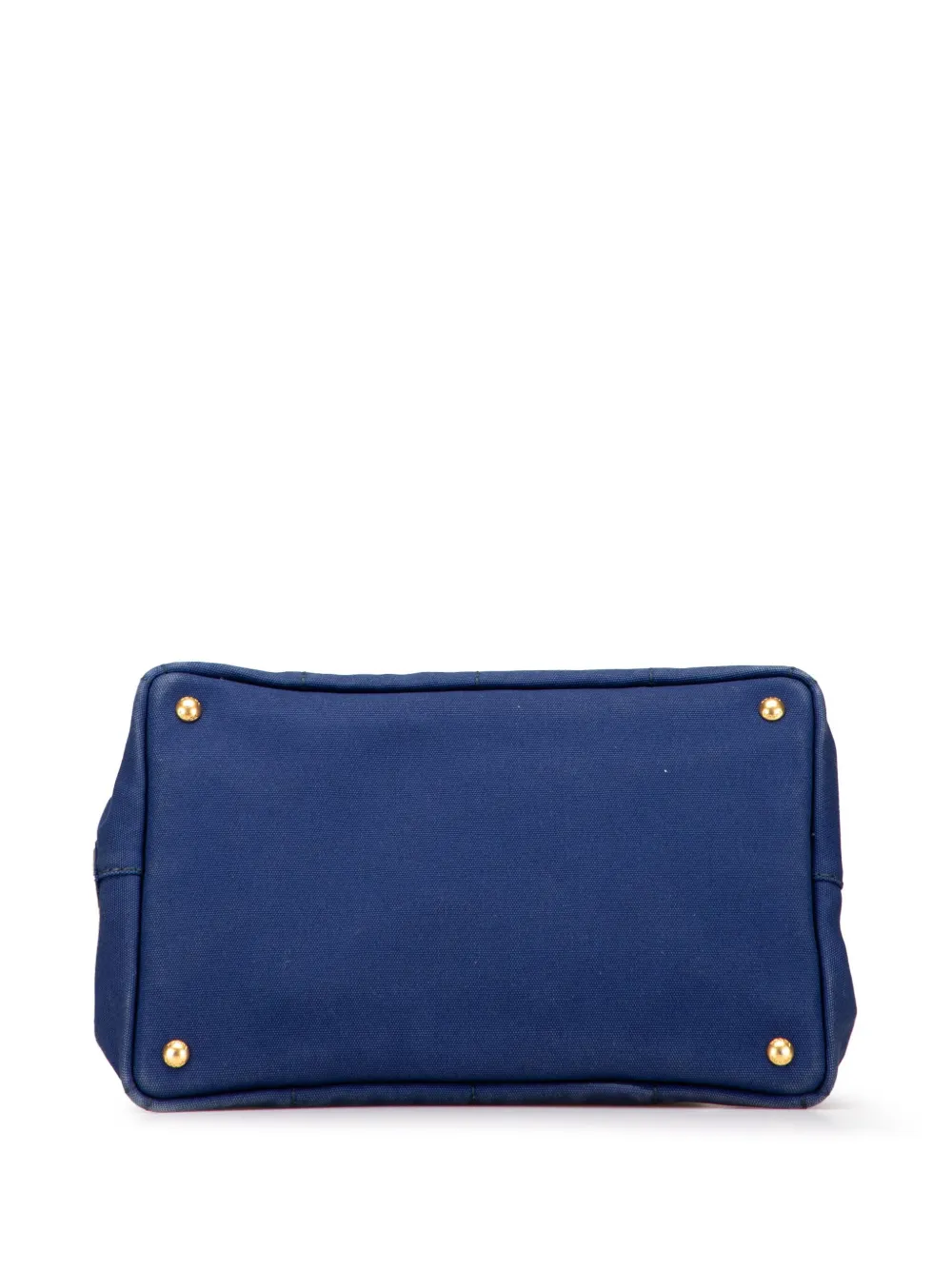 Pre-owned Prada 2013-2025 Canvas Canapa Logo Satchel In Blue
