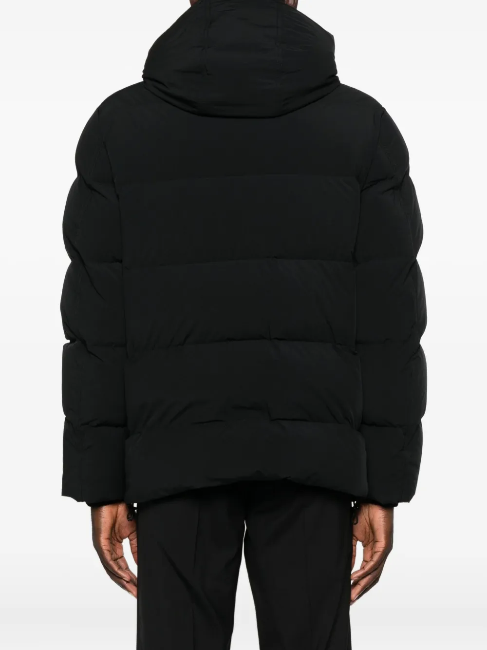 Tom Ford Hooded Puffer Jacket In Black