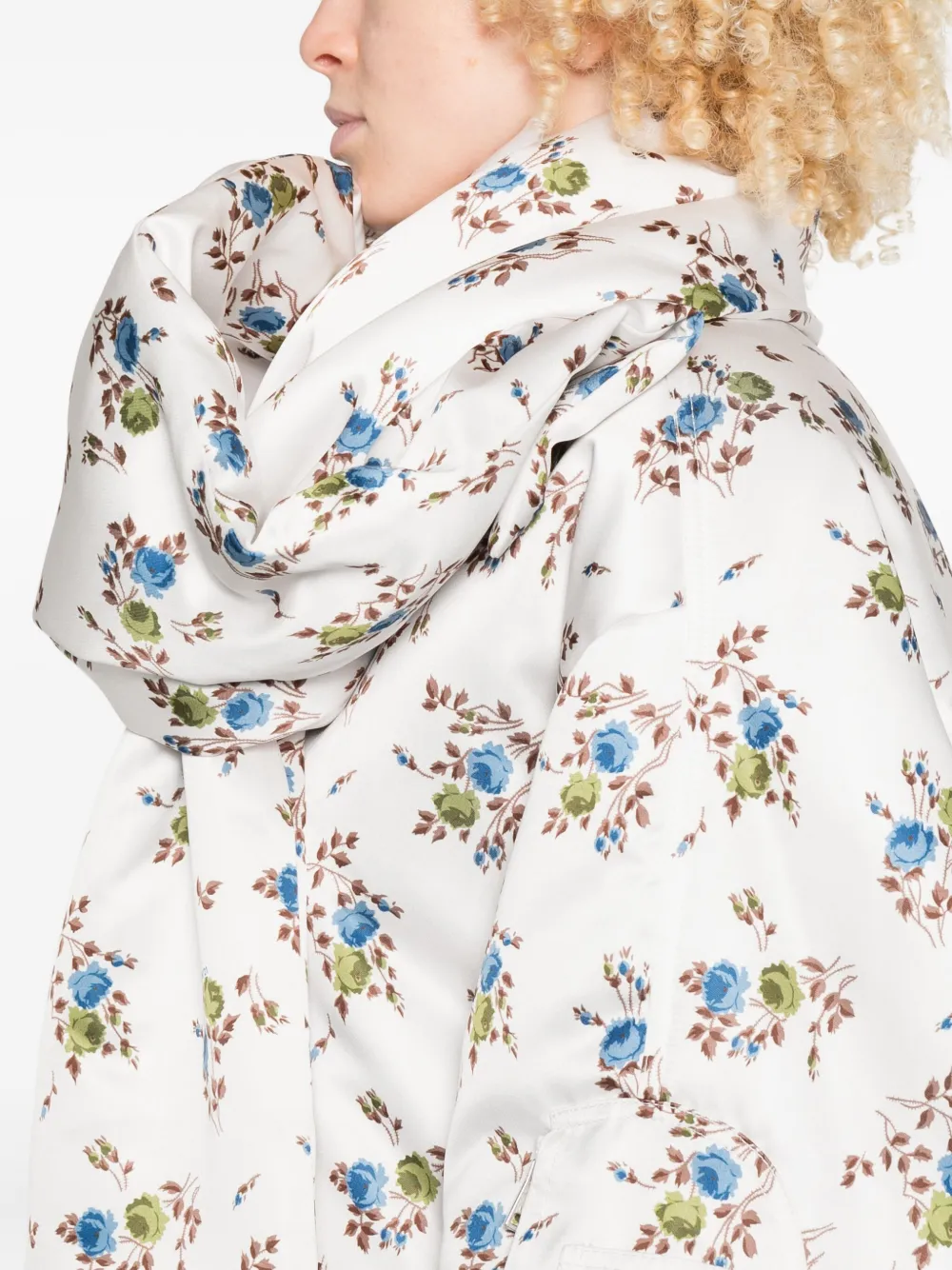 N°21 Floral-print Balloon-sleeves Jacket In Multi