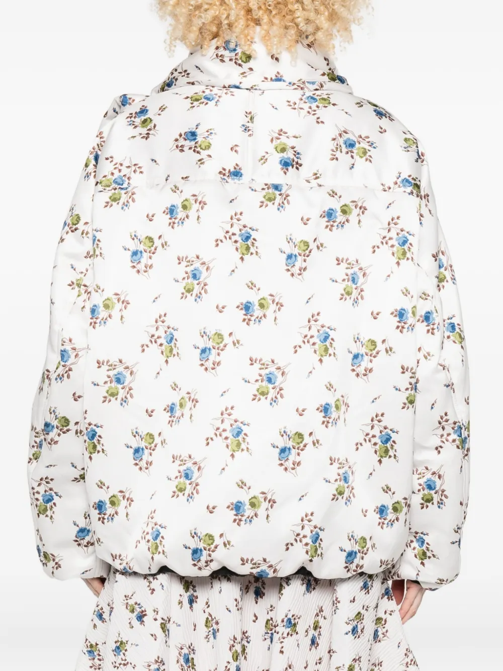 N°21 Floral-print Balloon-sleeves Jacket In Multi