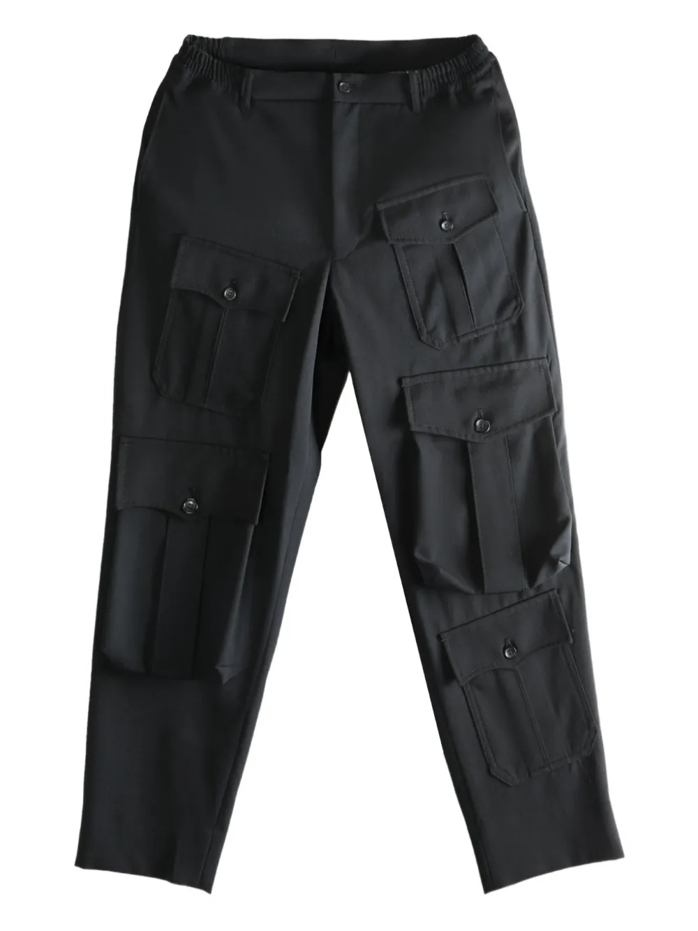 Comme Des Garçons multiple-pocket wool trousers | Black | Image 1