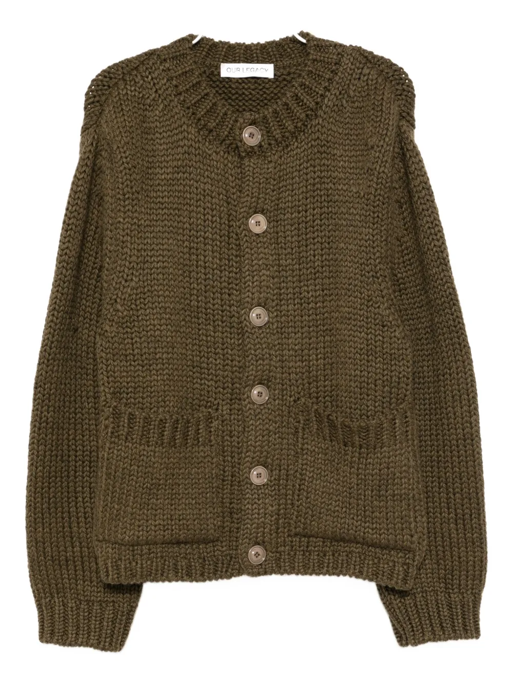 Our Legacy Over Wool And Alpaca Cardigan In Brown