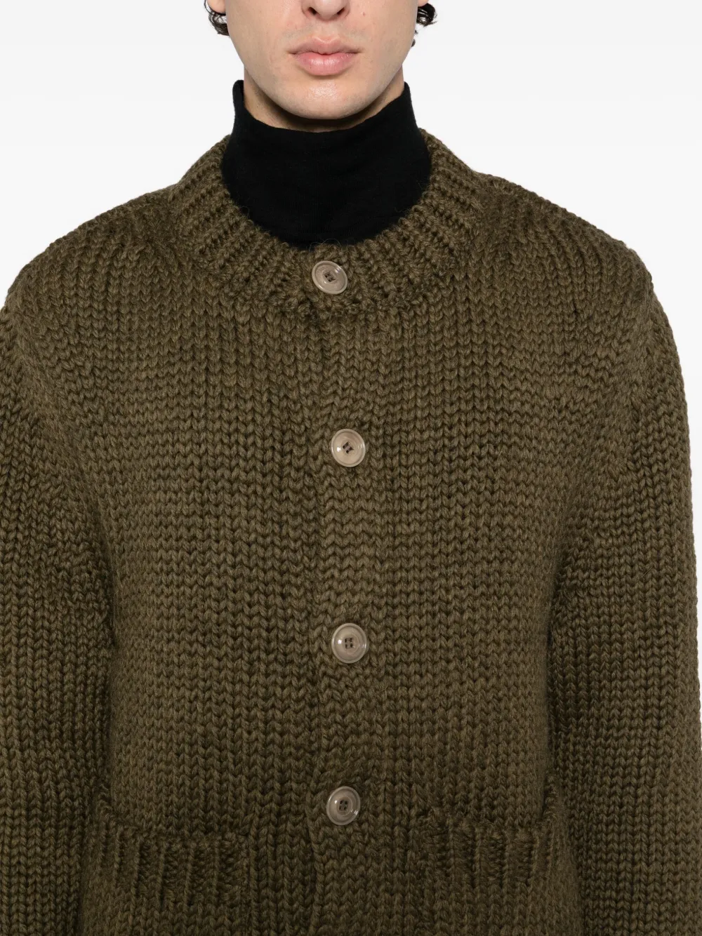 Our Legacy Over Wool And Alpaca Cardigan In Brown
