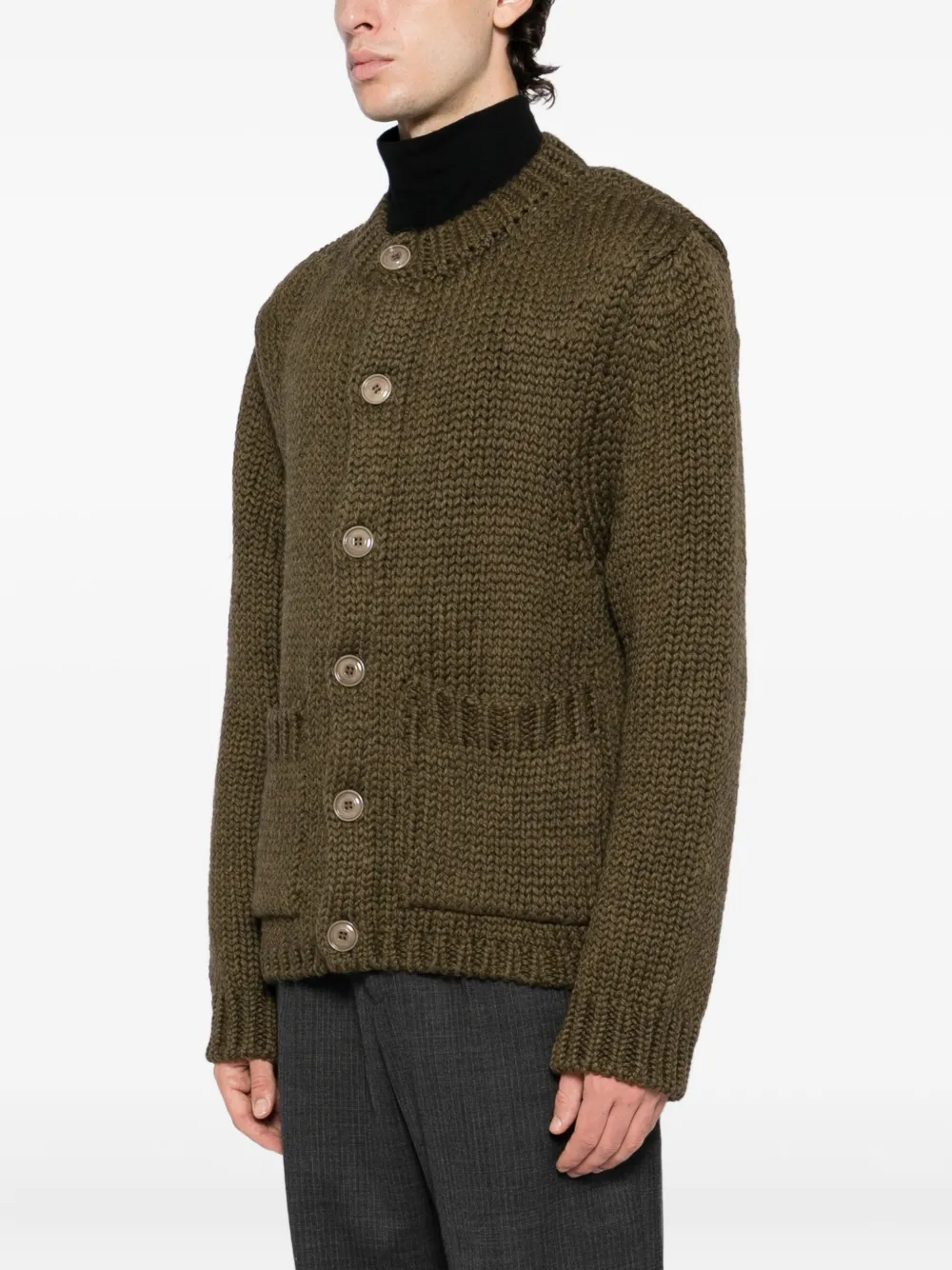 Our Legacy Over Wool And Alpaca Cardigan In Brown