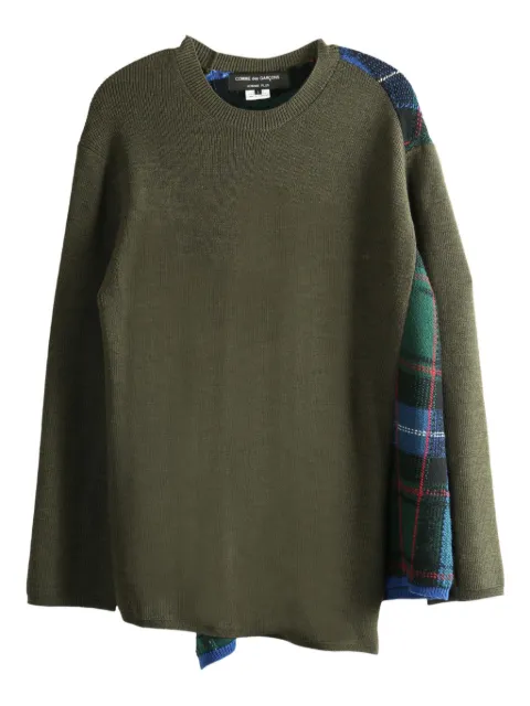 Comme des Garçons Homme Plus ribbed-paneled wool sweater