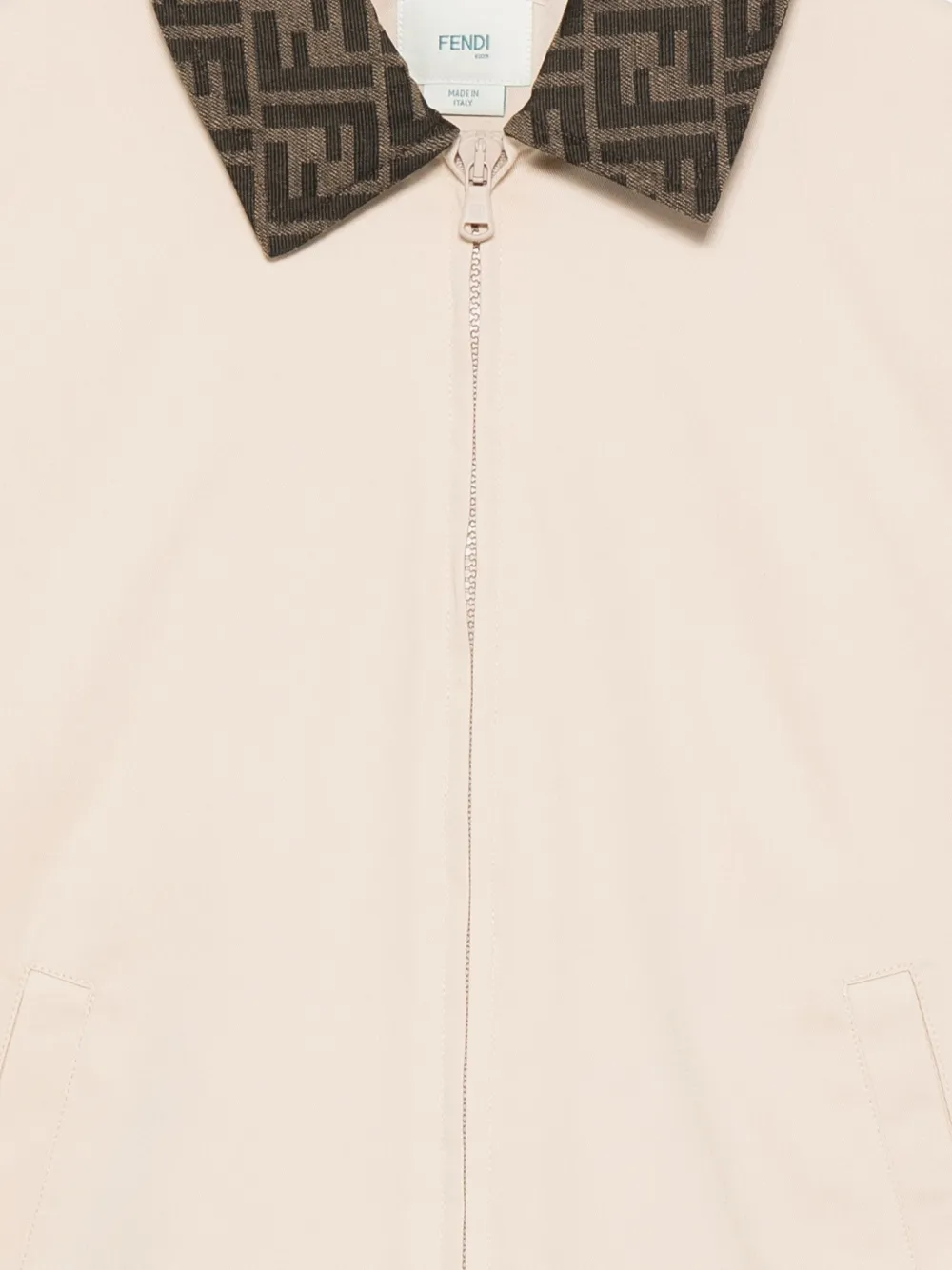 Fendi Kids Jack met monogram-kraag Beige