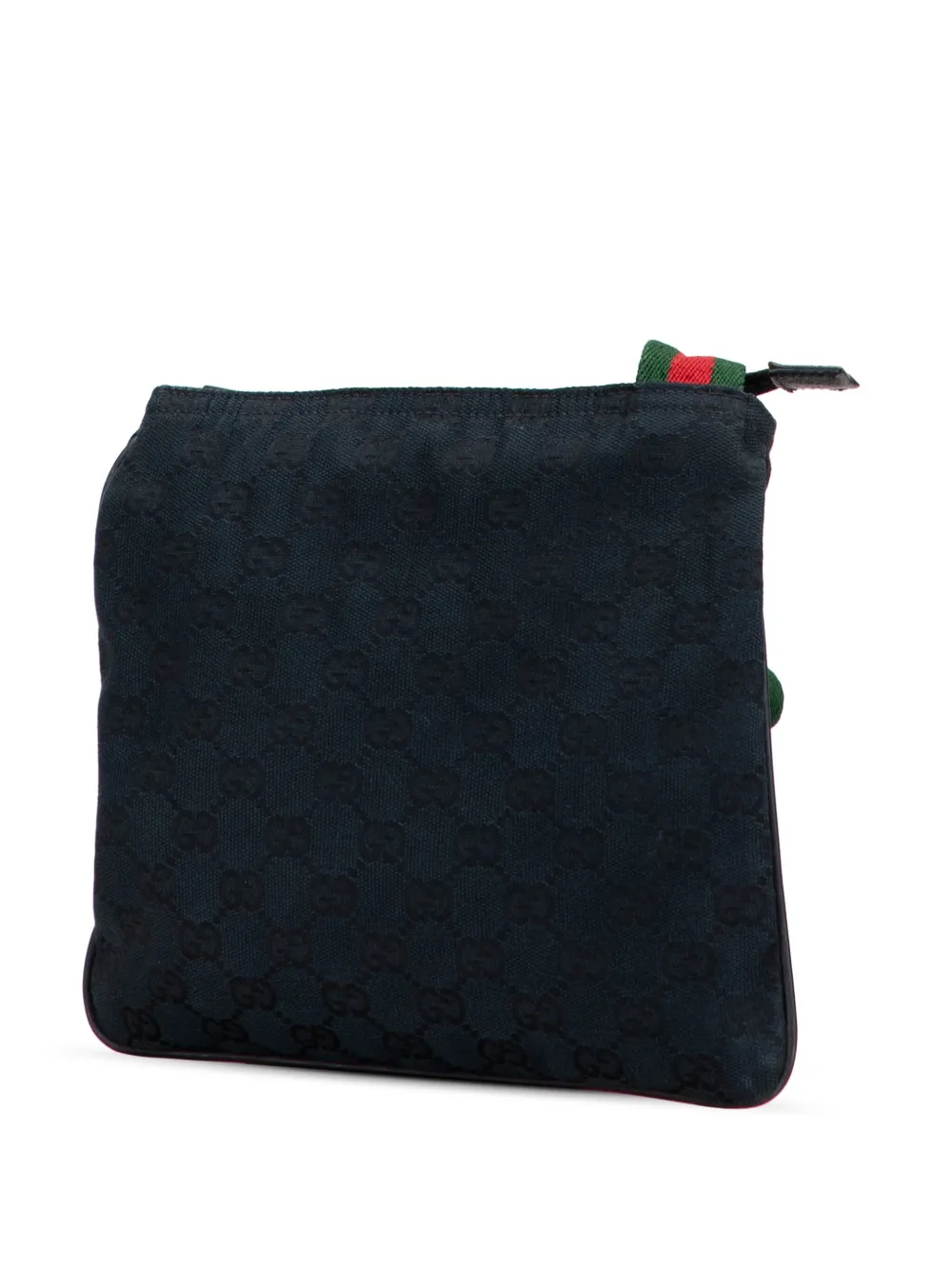 Pre-owned Gucci 2000-2015 Gg Canvas Web Crossbody Bag In Blue