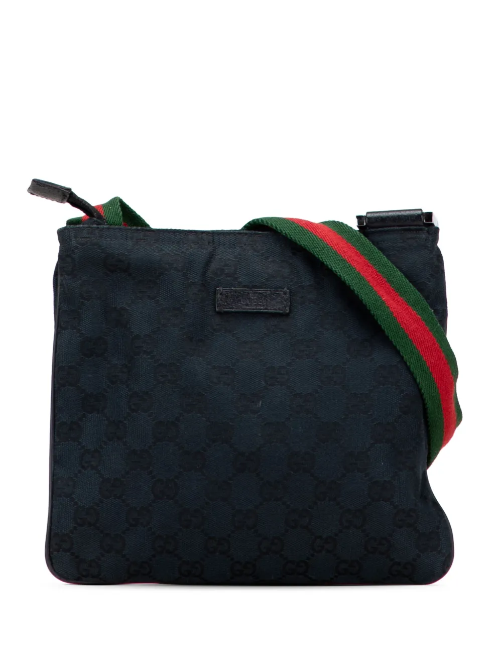 Gucci Pre-Owned 2000-2015 GGキャンバス ウェブ ショルダーバッグ - ブルー Gucci Pre-Owned 2000-2015 GGキャンバス ウェブ ショルダーバッグ - ブルー