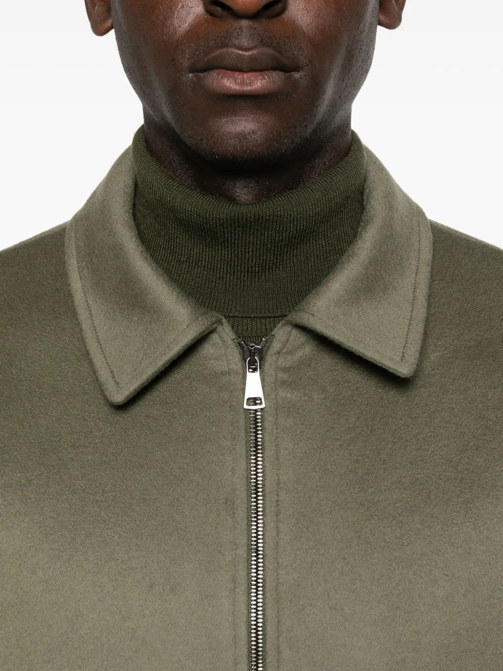 Costumein Zip-front Welt-pocket Jacket In Green
