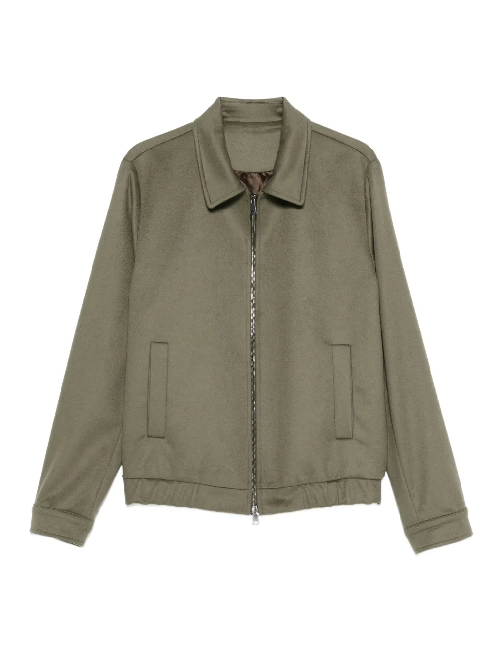 Costumein zip-front welt-pocket jacket | Green | Image 1