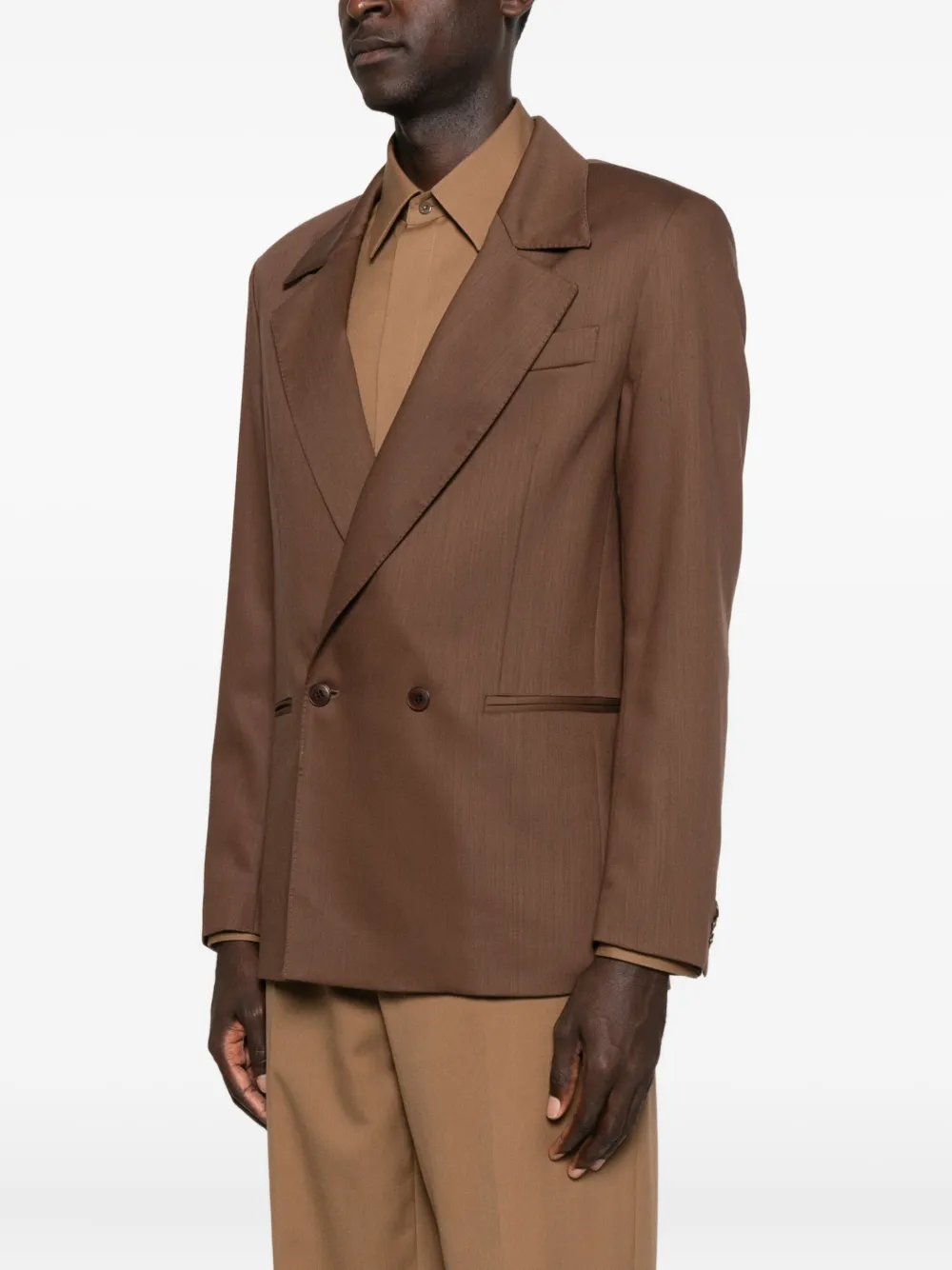 Costumein Blazer met dubbele rij knopen Bruin