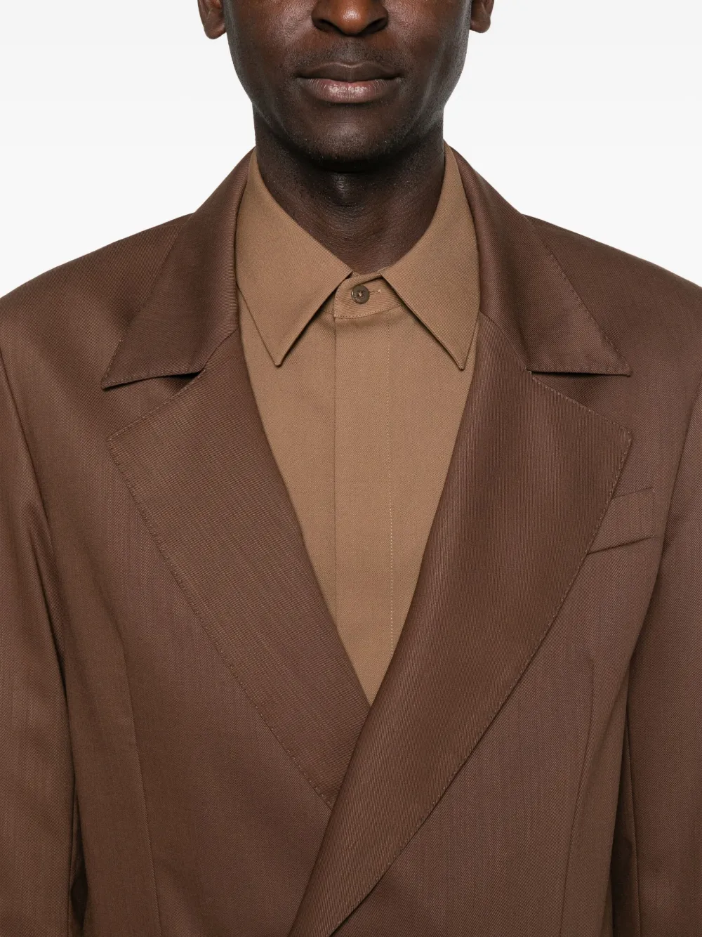 Costumein Blazer met dubbele rij knopen Bruin