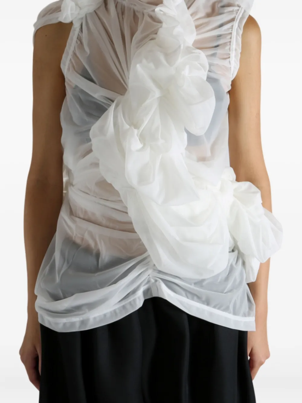 Comme Des Garçons ruffled draped top | Vests & Tank Tops | Image 2