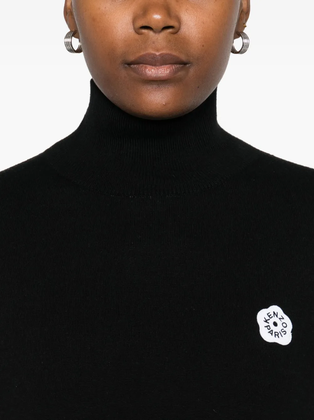 Kenzo Boke Flower trui met hoge hals Zwart