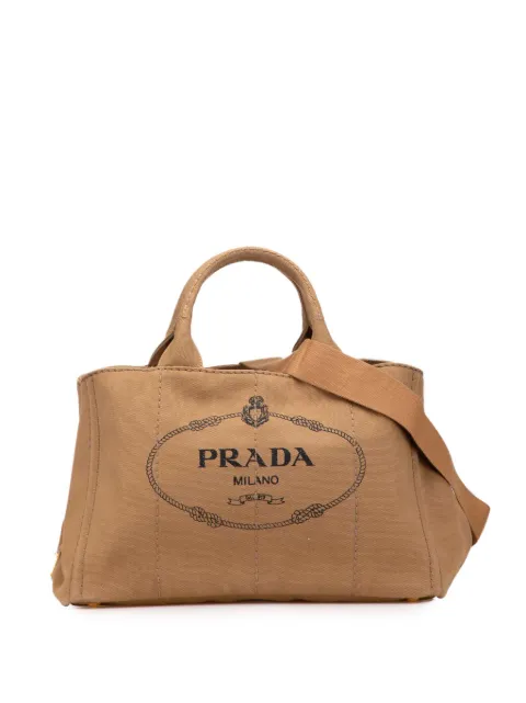 Prada Pre-Owned 2013-2025 Canvas Canapa Logo satchel