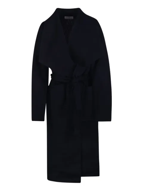 THE DYNAMIS STUDIO wrap-belt wool coat