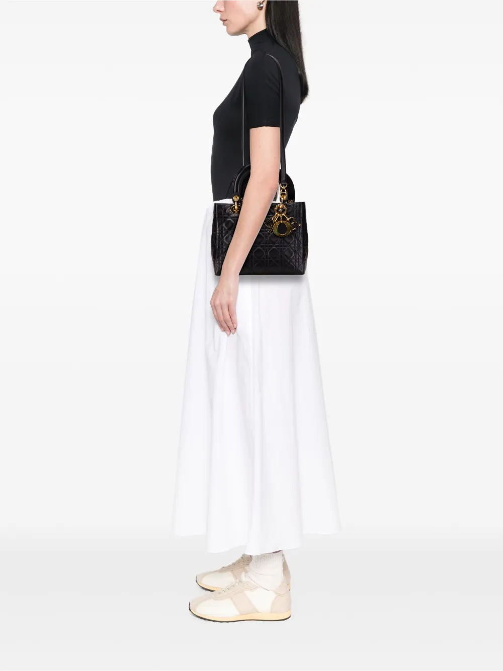 Christian Dior Pre-Owned 1996 Medium Lambskin Cannage Lady Dior satchel | Pre-Owned | Image 2