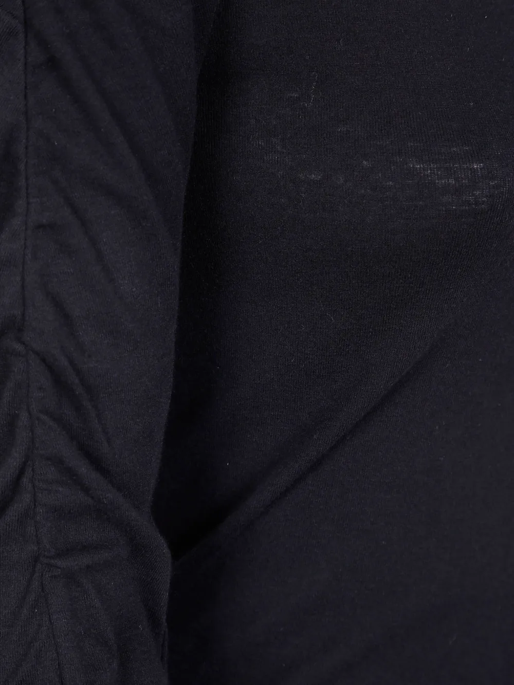 Thom Krom V-neck Gathered-sleeve Top In Black