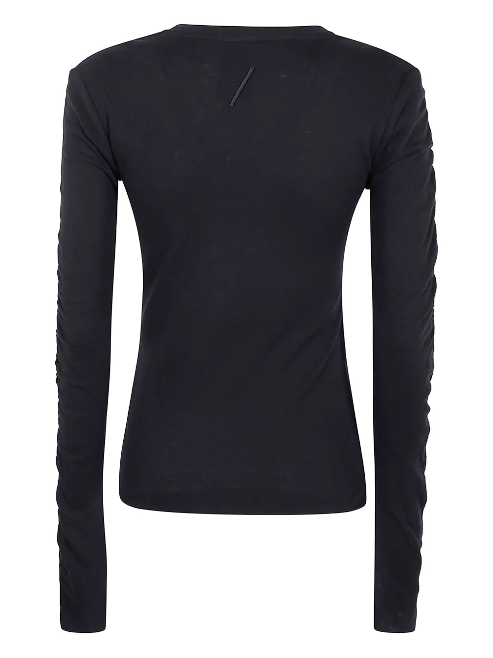 Thom Krom V-neck Gathered-sleeve Top In Black