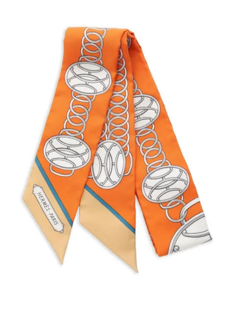 Hermès Pre-Owned 20s chain-link silk scarf