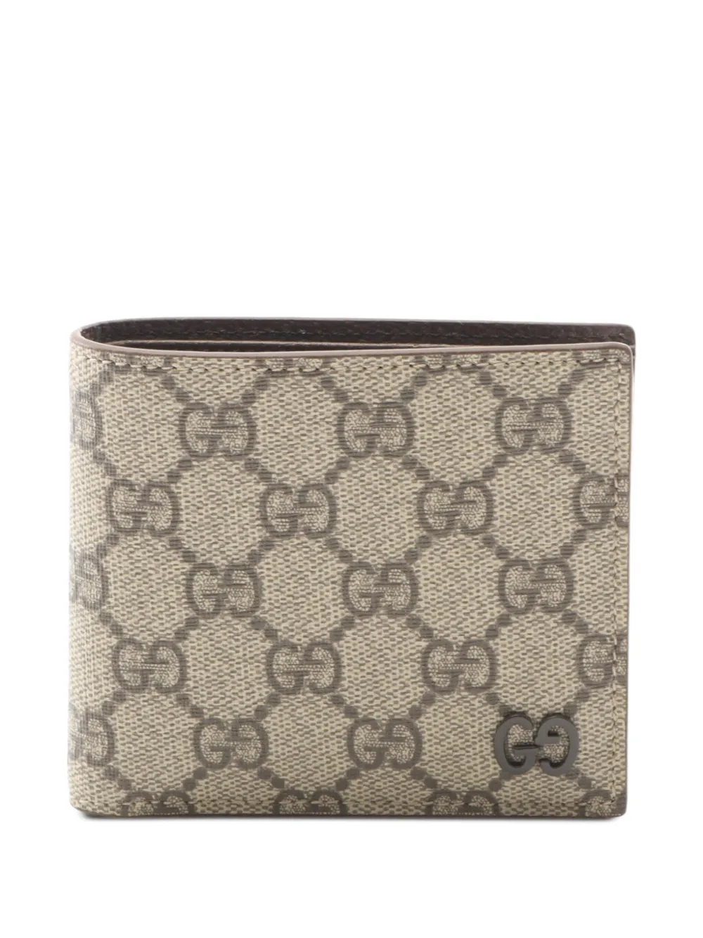 Gucci Pre-Owned 2020s GGスプリーム 二つ折り財布 - ニュートラル Gucci Pre-Owned 2020s GGスプリーム 二つ折り財布 - ニュートラル