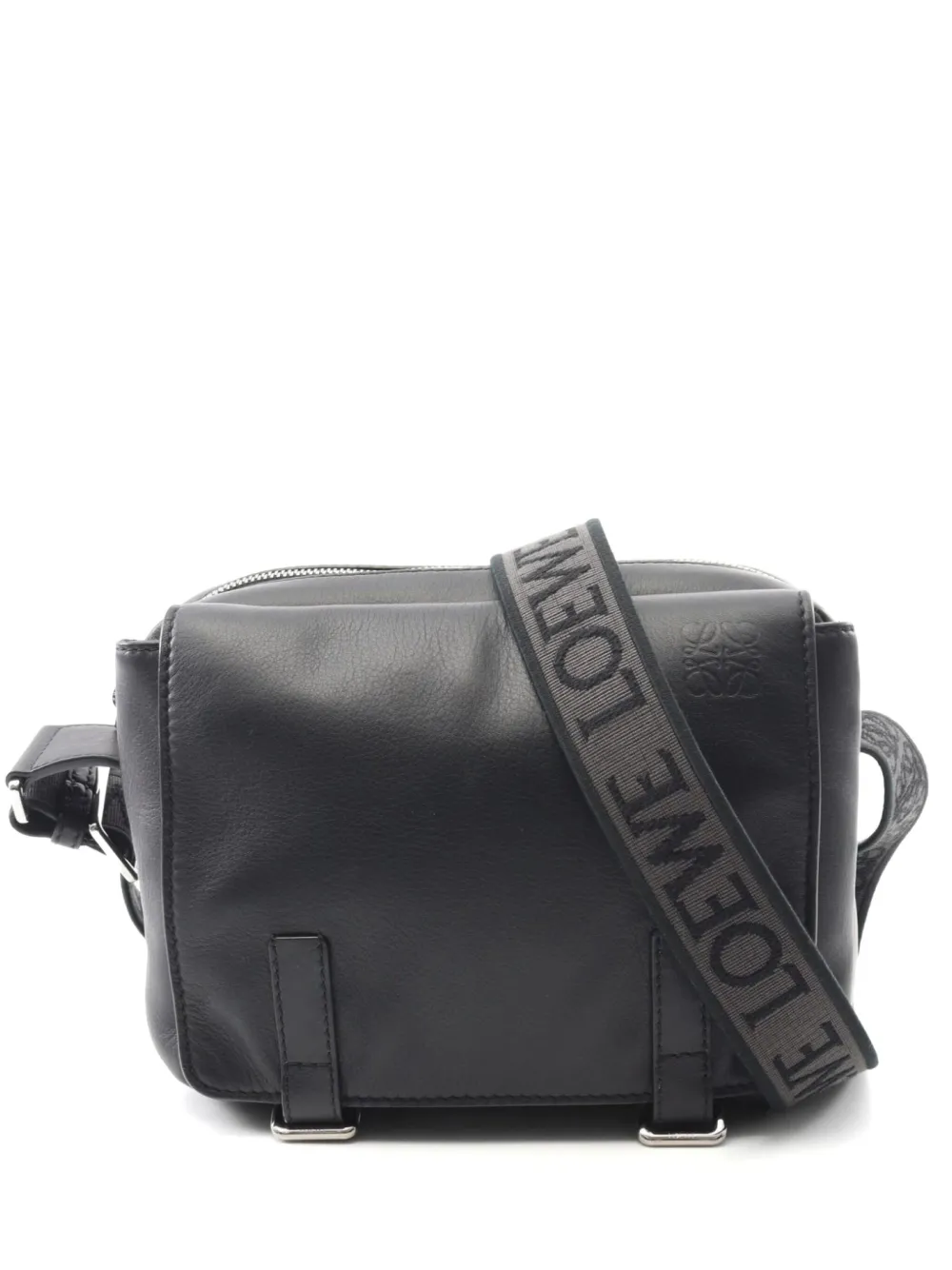 Loewe Pre-Owned 2010s military leather shoulder bag | Black | Image 1
