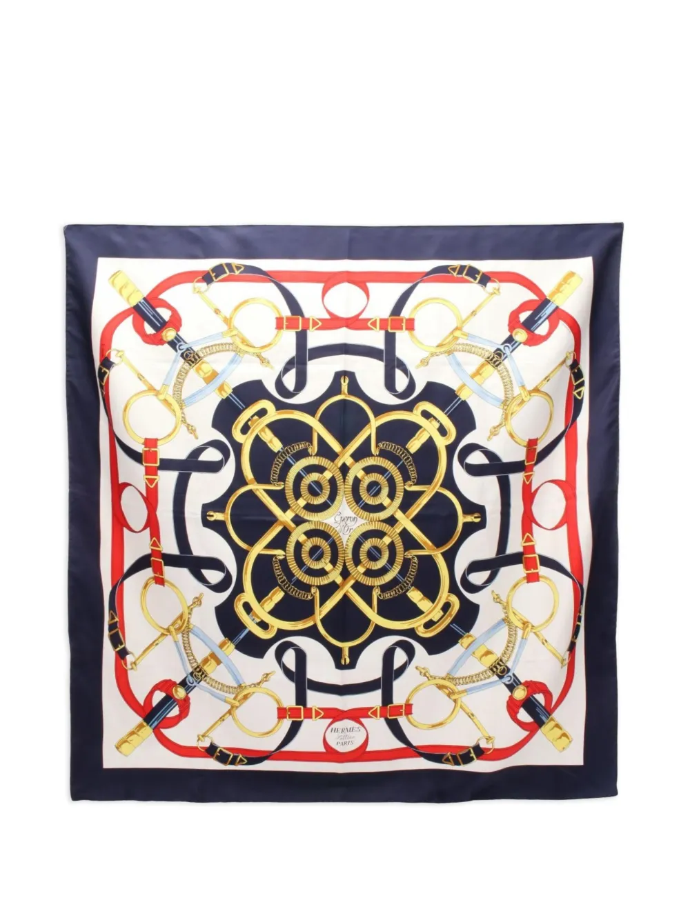 Hermès Pre-Owned 2000s Eperon d'Or silk scarf | White | Image 1