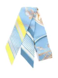 Hermès Pre-Owned 2020s Ex-Libris silk twilly - Blue