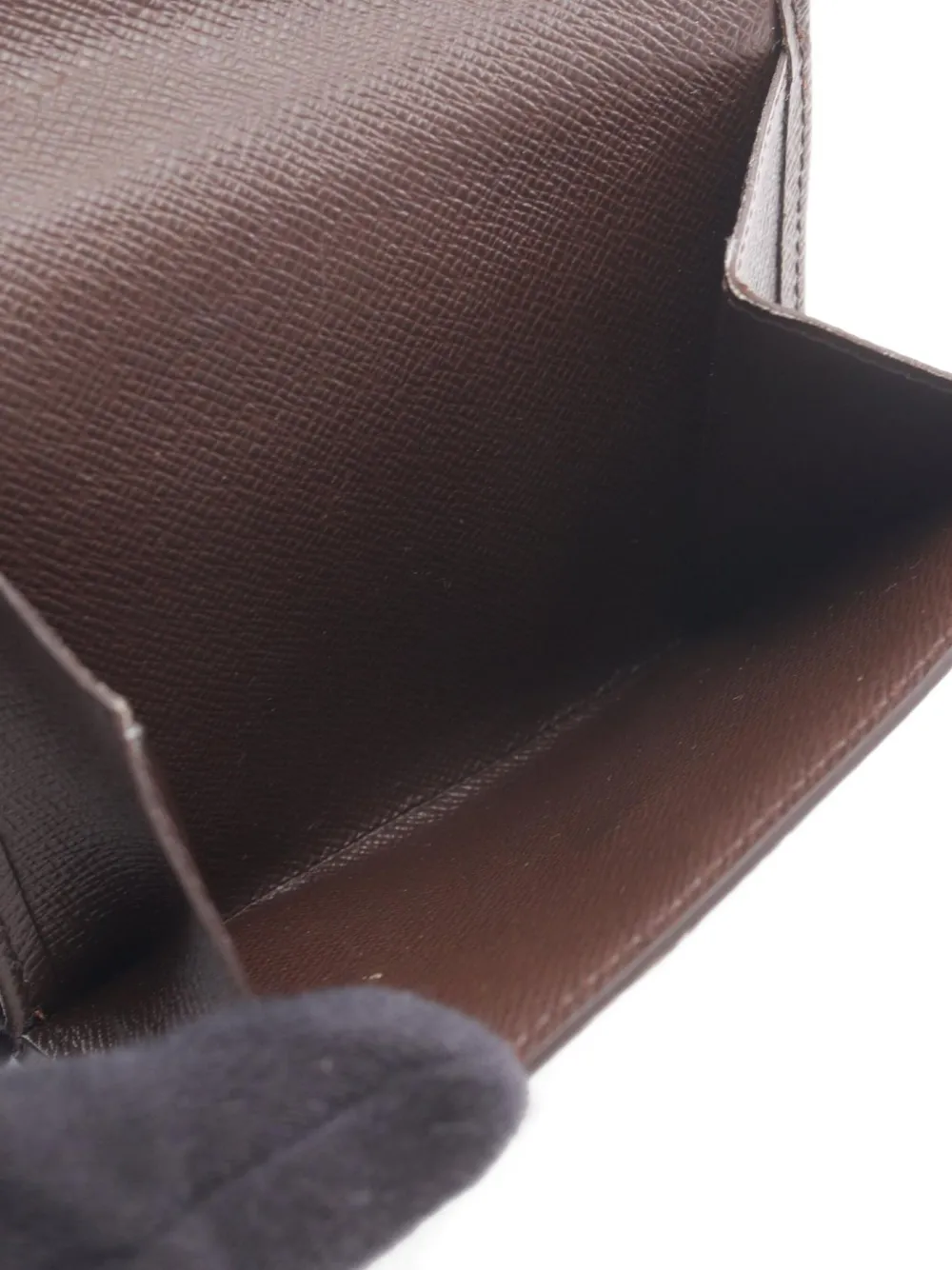 Pre-owned Louis Vuitton 2007 Elise Damier Ebène Wallet In Brown