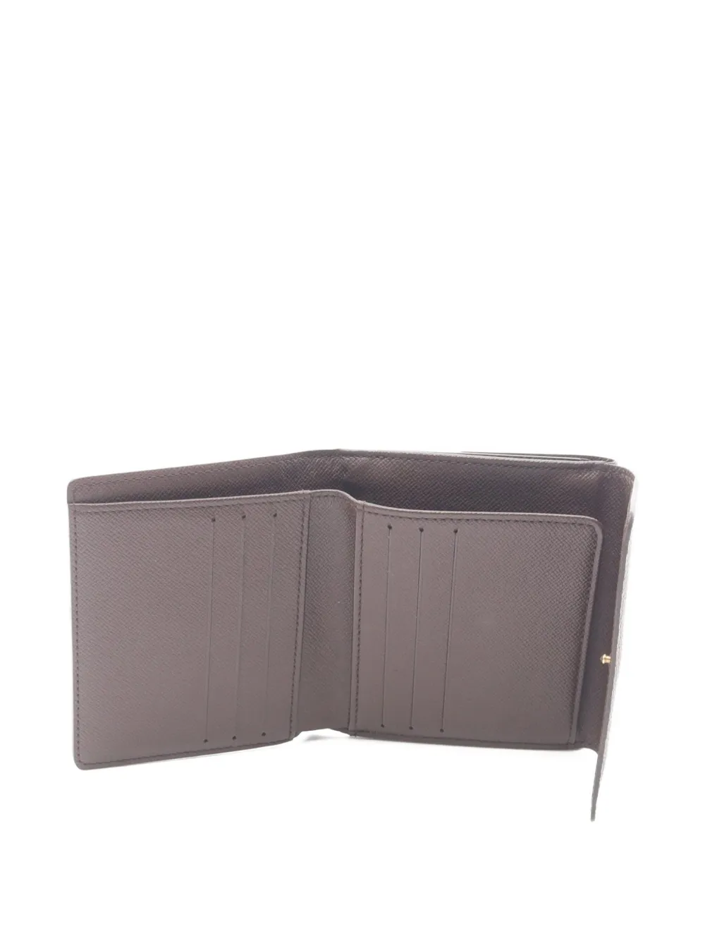 Pre-owned Louis Vuitton 2007 Elise Damier Ebène Wallet In Brown