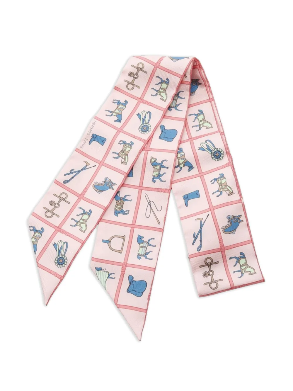 Pre-owned Hermes 2020s Couvertures Et Tenues De Jour Silk Scarf In Pink