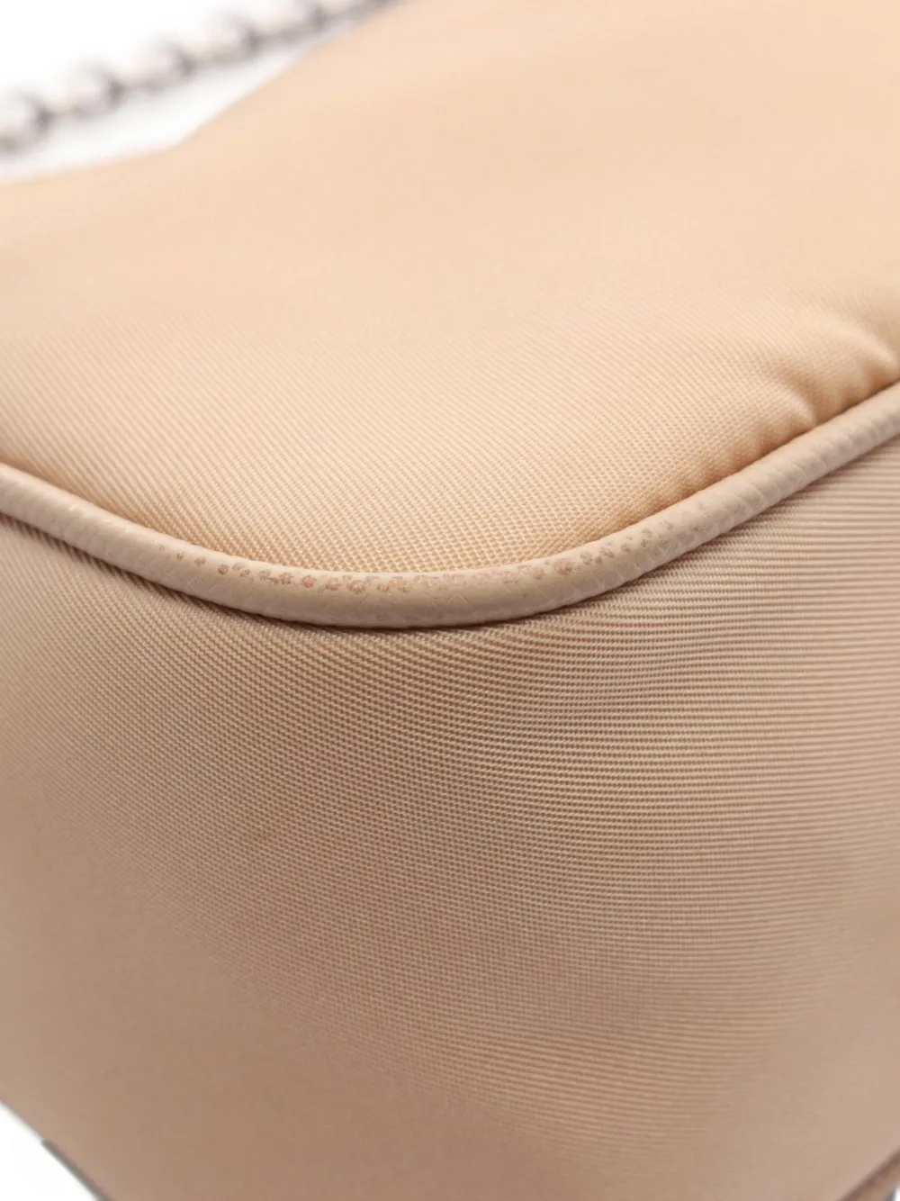 Pre-owned Prada 2010s Re-edition 2006 Triangle Logo Shoulder Bag In Neutral