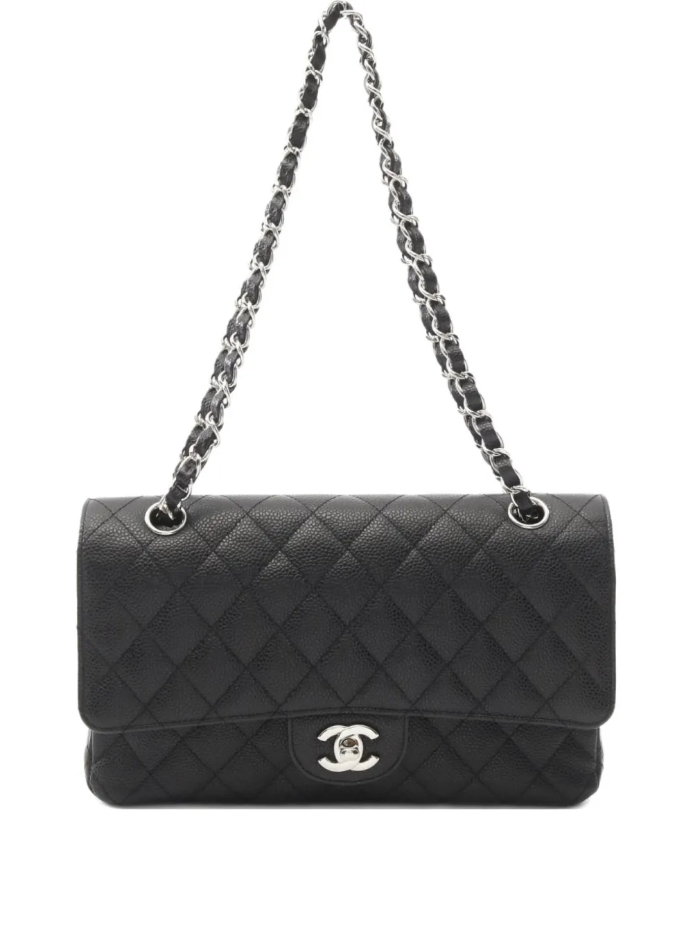 CHANEL Pre-Owned 2009-2010 ダブルフラップ ショルダーバッグ | ブラック | Image 1