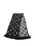Louis Vuitton Pre-Owned 2016 monogram-pattern wool scarf - Black