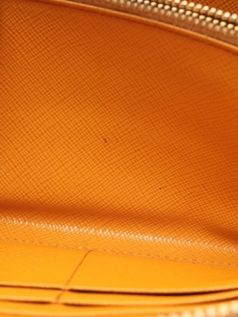 Pre-owned Prada 2000s Leather Wallet In Orange