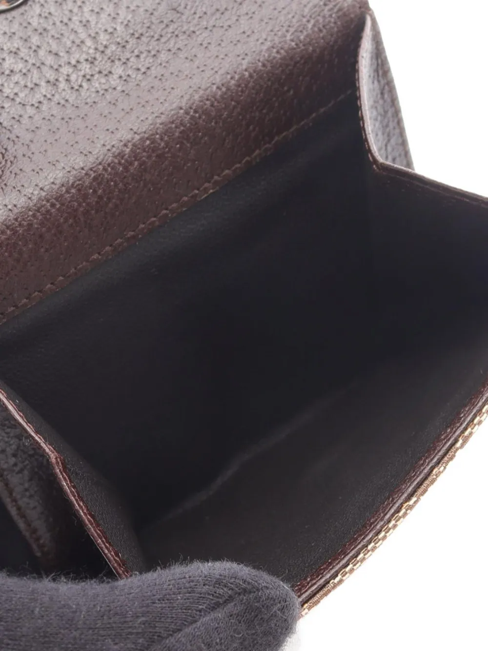Pre-owned Gucci 2010s Eclipse Gg Canvas Tri-fold Wallet In Brown